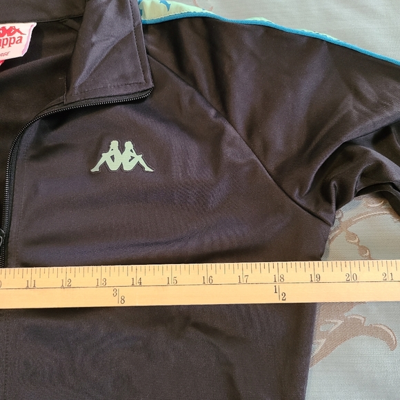 Kappa 222 Banda Allure Black Smoke Green Sage Track Jacket Women's Size Large - Picture 8 of 10